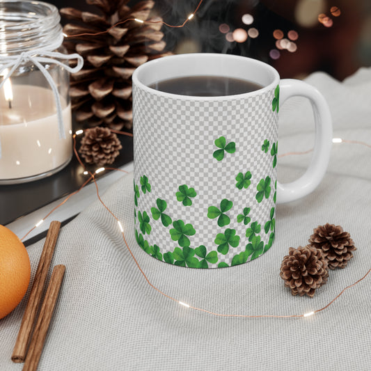 Lucky Clover 11oz Mug - Perfect for St. Patrick's Day or Everyday Enjoyment